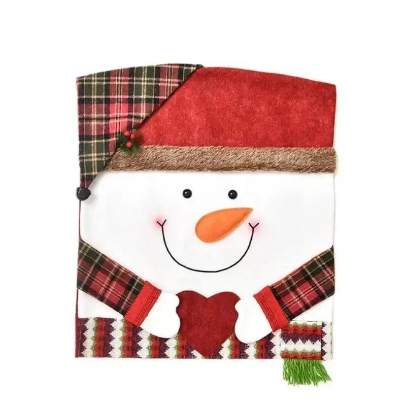 Christmas Chair Decoration Set Home Christmas Decoration Cartoon Chair Set Christmas Decoration Supplies christmas chair cover