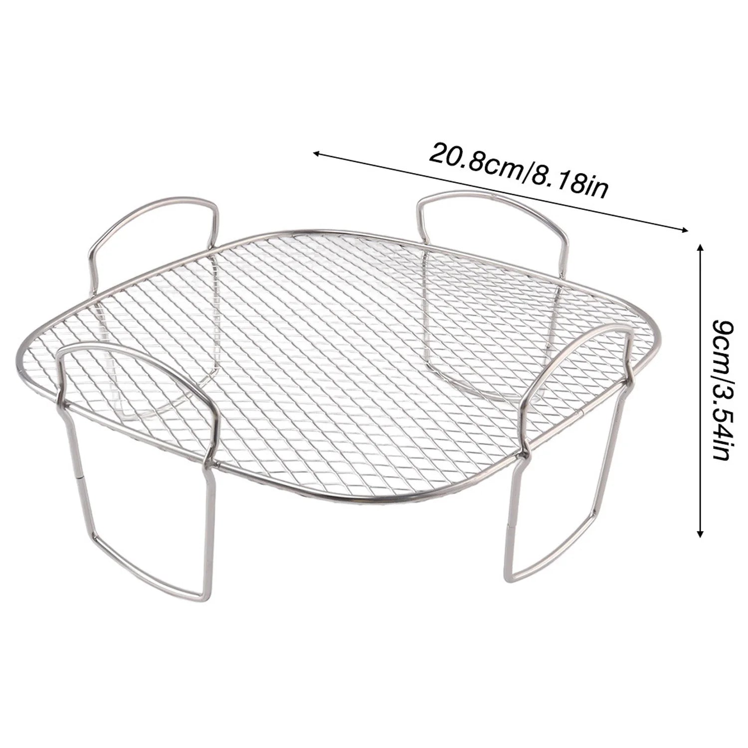 PLOVG Stackable Air Fryer Racks Set Stainless Steel Grilling Oven Steamer Cooker Home Kitchen Gadgets Round Square Rectangle