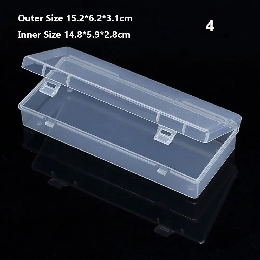 Mini Plastic Box Rectangular Translucent Packing Box Dustproof Durable Strong Jewelry Button Sundries Storage Case Container