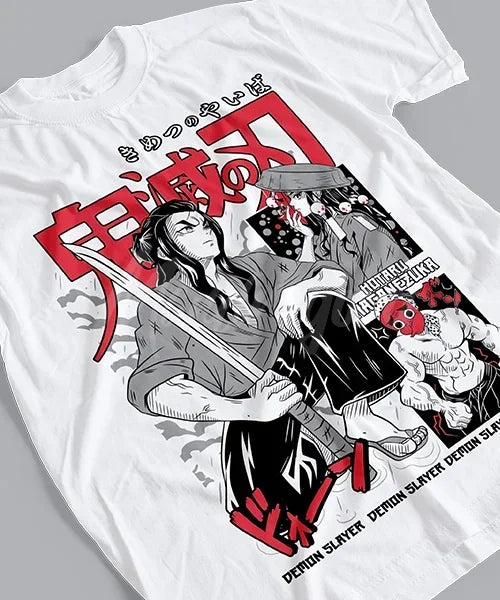 Camiseta unisex Demon Slayer Hotaru Haganezuka Etapas Cotton anime T-shirt