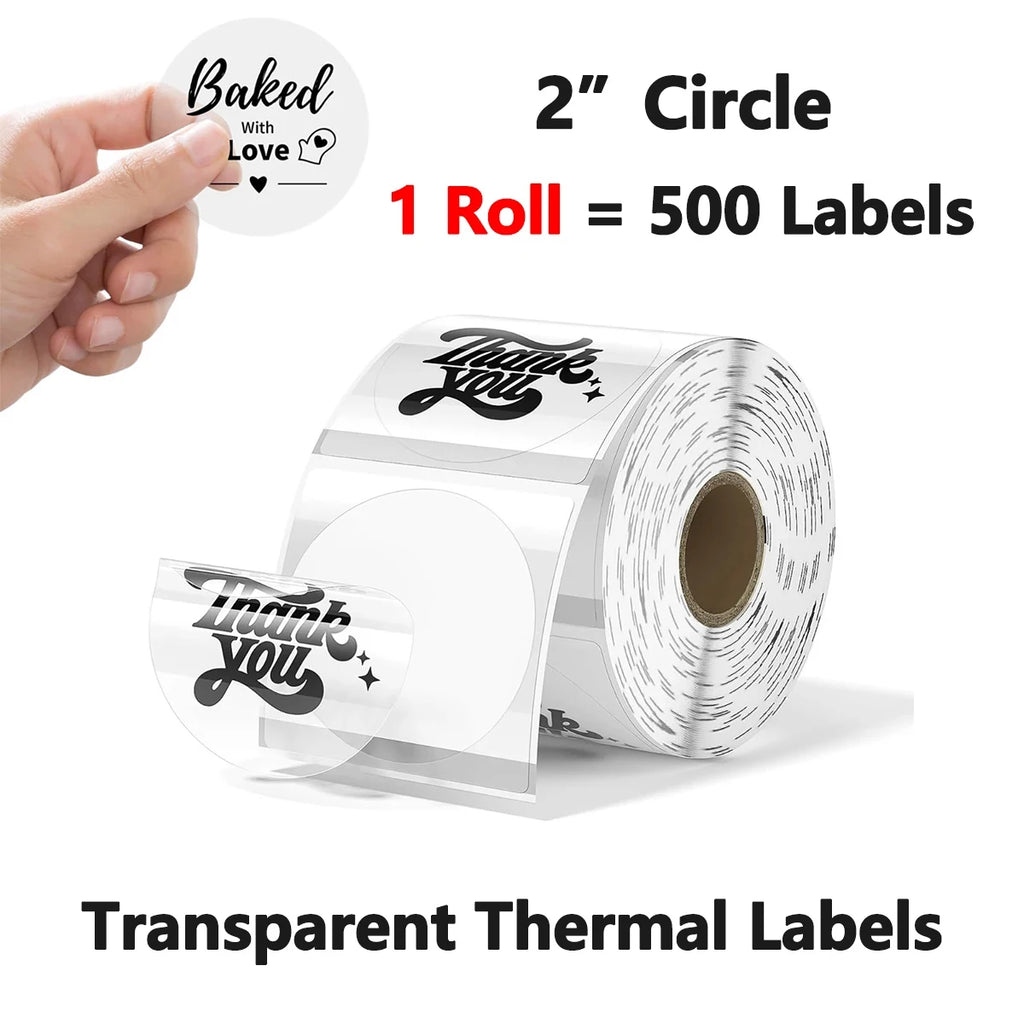 20-50mm White Thermal Label Sticker Compatible for M110 M220 M200 Marklife P50 E210 Munbyn Nelko PM220 MiniPrinter