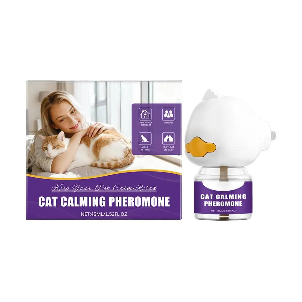 Pheromone Diffuser for Cats Pet Emotional Soothing Device Electric Plug-In Relieve Anxiety Reduce Scratching Calming Spray