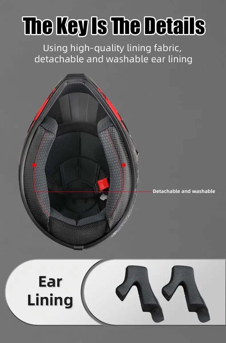 Vgv's Latest Buy One Get Three Free Welfare Helmet, Dot Certified Off-Road Motorcycle Helmet, Abs Shell Three-Layer Protection