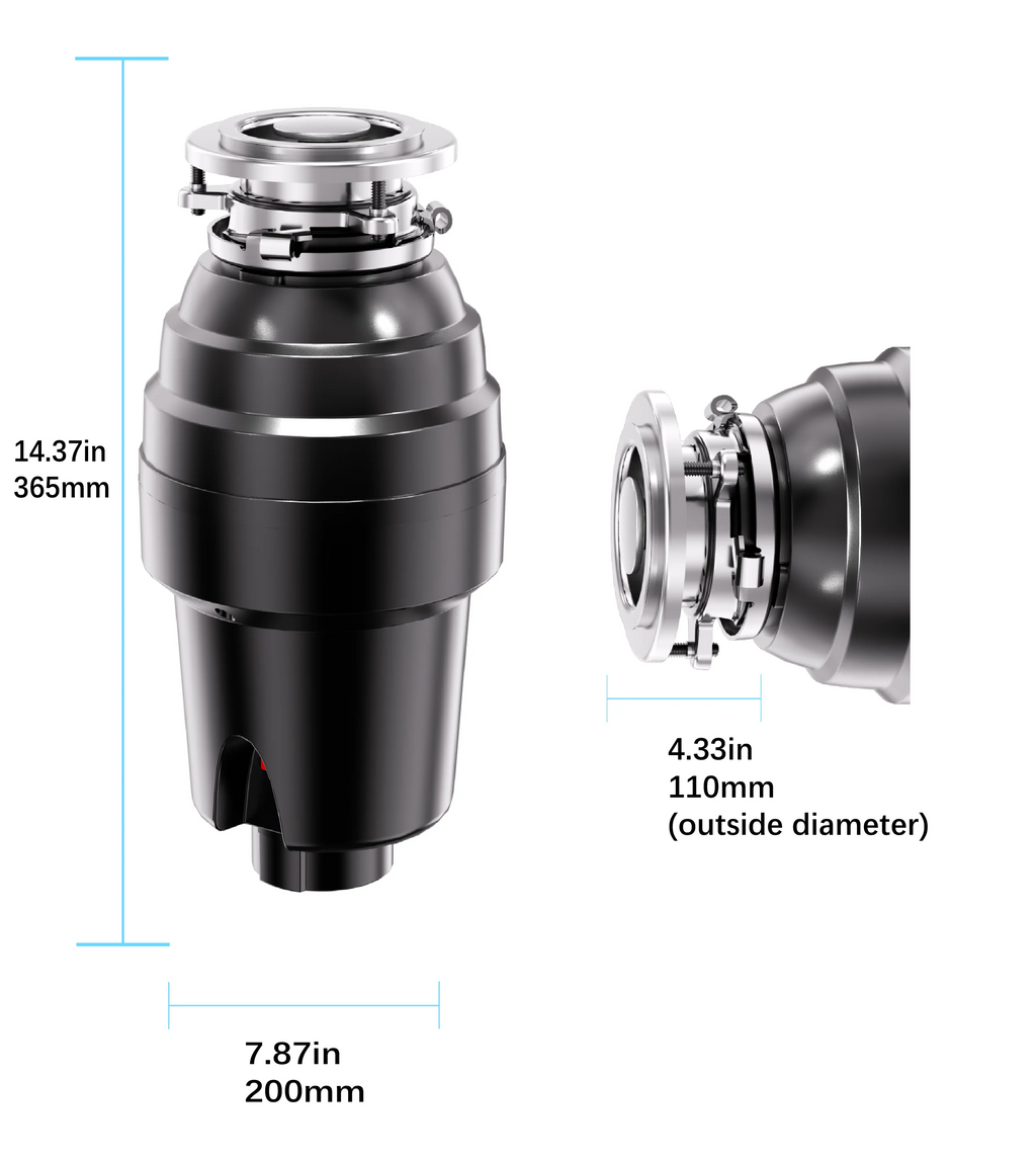 Smart Home Stainless Steel Food Waste Disposer Shredder Machine Electric Continuous Kitchen Use Home 0.5  Class Energy