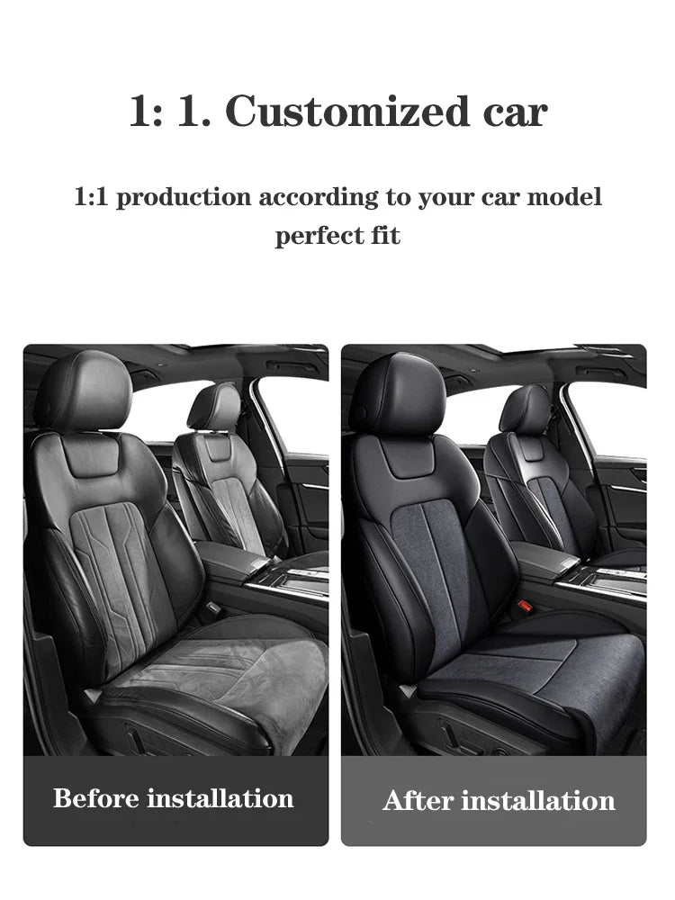 Custom 360° Car Seat Cover For TT MK2 Q7 4L Q5 A7 A6 C7 Avant Auto Interior Protector Accessories