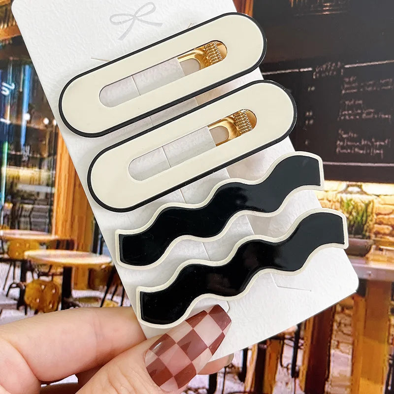 1 Set Fashion Acrylic Hair Clips Set Hairpins For Women Girls Geometric Barrettes Hairgrips Headwear Hair Accessories Jewelry