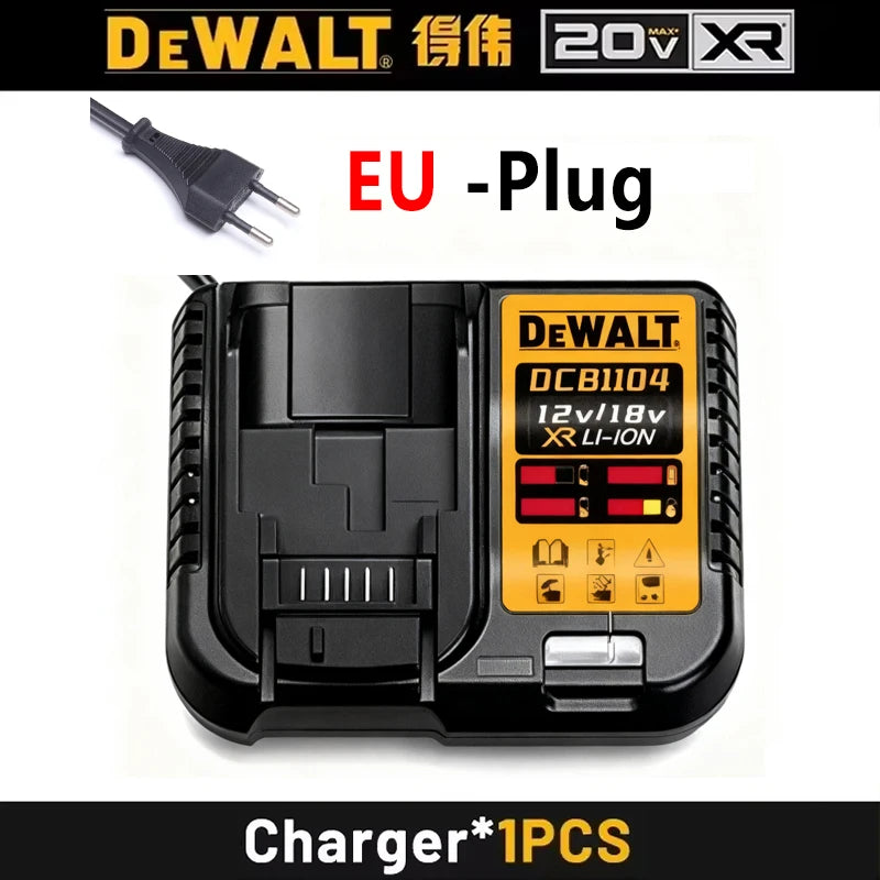 100% DEWALT Original 18V 20V 6.0AH 5Ah, DCB206, DCB205 With Fast Charging, 20V Lithium Battery, Power Tool Battery 20V Dewalt