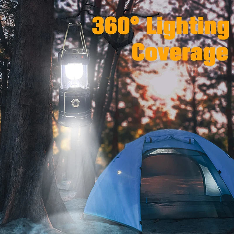 RTS Portable Multifunctional Waterproof Camping Lamp Usb Rechargeable Led Camping Lights Solar Camping Lantern