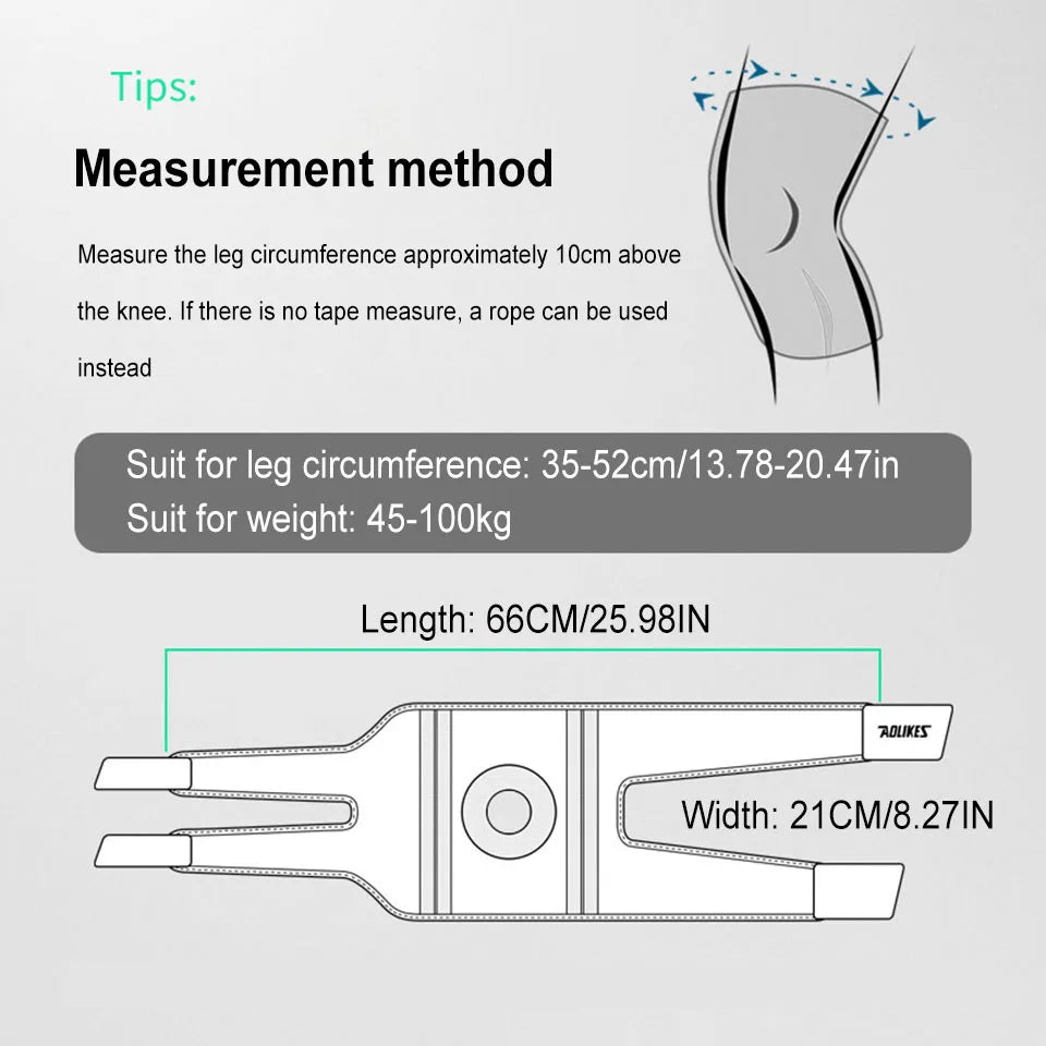 AOLIKES 1PCS Knee Brace with Side Stabilizers & Patella Gel Pads for Maximum Knee Pain Support and fast recovery for Men Women