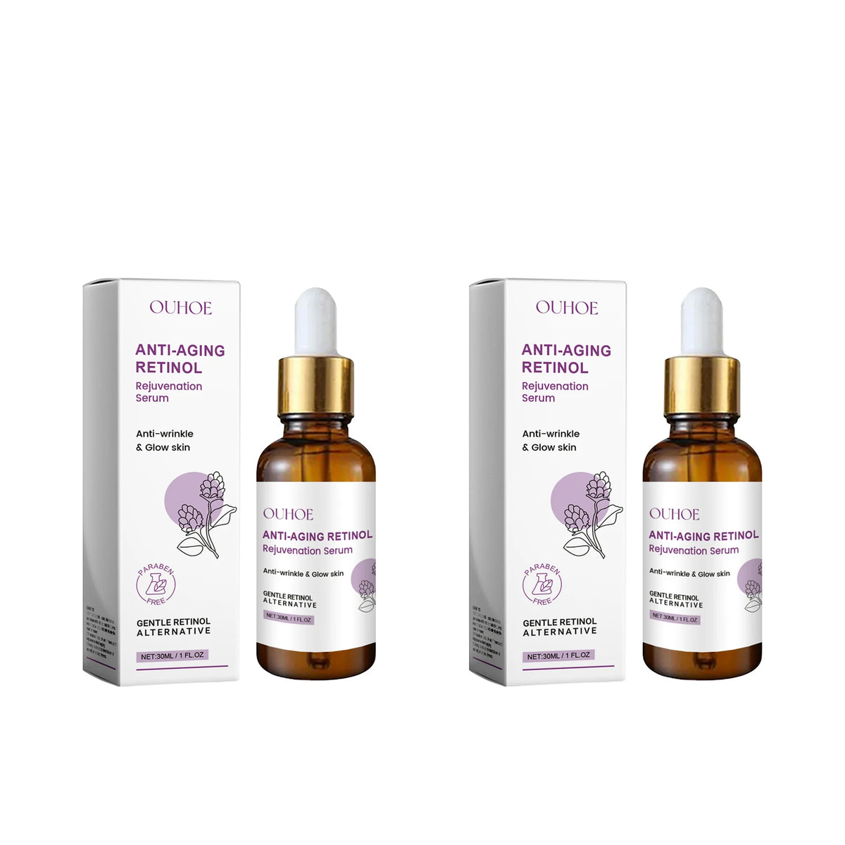 Retinol Face Serum Forehead Fine Lines Removal Collagen Lifting Repair Firm Moisturizing Glowing Rejuvenation Essence Skin Care