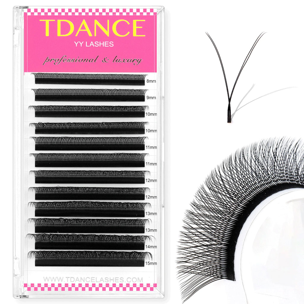 TDANCE 3D 4D 5D 6D Premade Fans Eyelash Extension W Style Faux Mink Natural Soft Bloom Lash Automatic Flowering Volume Eyelashes