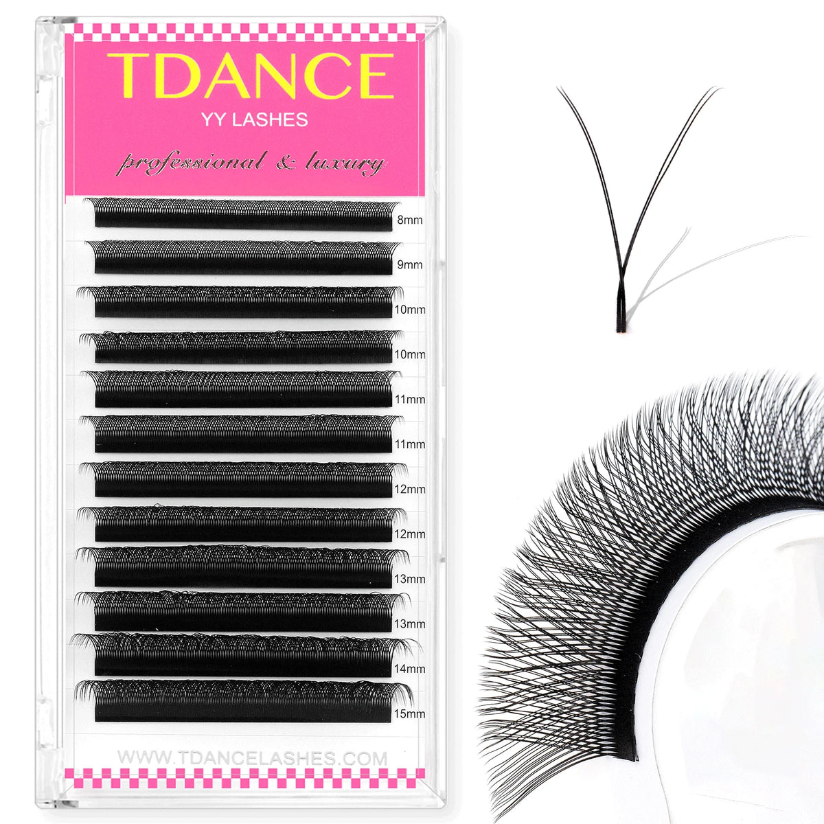 TDANCE 3D 4D 5D 6D Premade Fans Eyelash Extension W Style Faux Mink Natural Soft Bloom Lash Automatic Flowering Volume Eyelashes