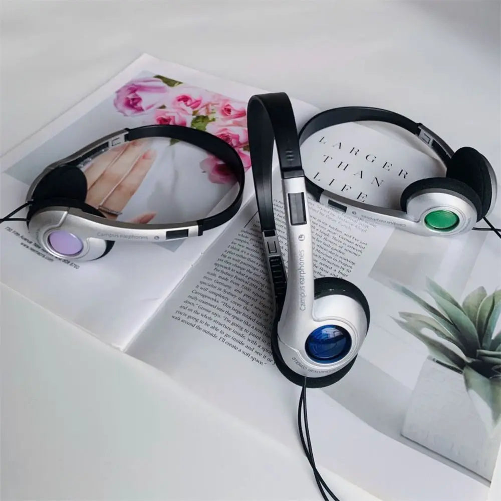 Fashion Retro Classic Headset Y2K Wired Headphone 3.5mm Type C Over Ear Earbud