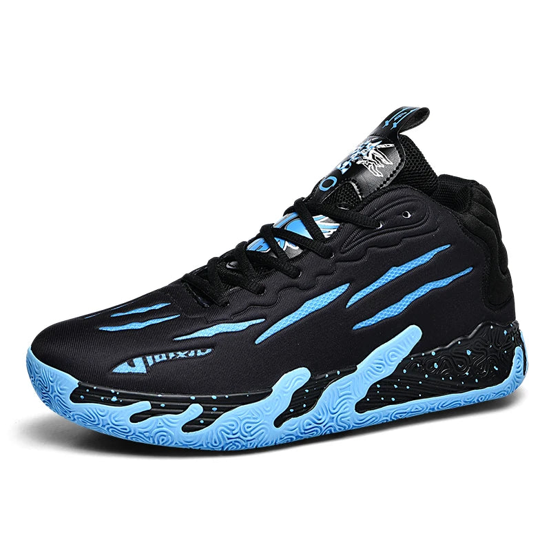 Men Basketball Shoes Field Training High-top Comfortable Non-slip Sports Footwear Luxury Lace-up Flat Sneaker for Men Traf Homme