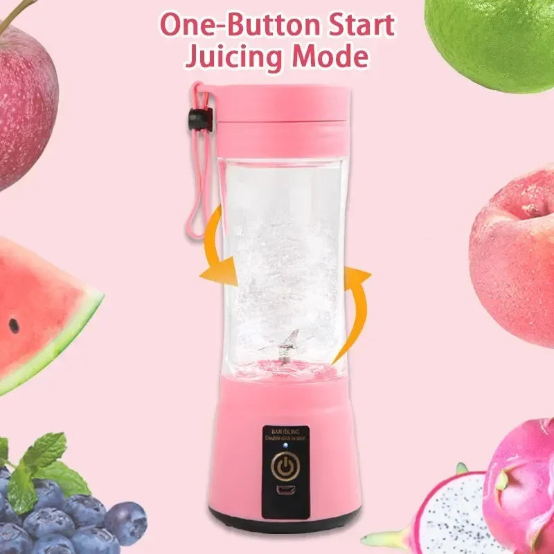 2026 Hot Selling Items USB Charging Electric Juicer Cup 6 Leaf Blade Mini Portable Blender Fruit Juice Extractor for Home Travel