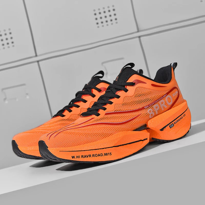 Men's Sports Shoes Running Sneakers Carbon Plate Running Shoes Women Marathon Racing Shock-absorbing Athletics Training Shoes - Beauty