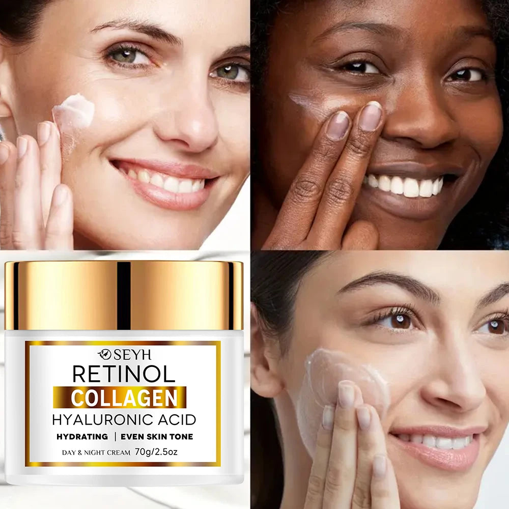 SEYH Collagen Moisturizing Face Cream Lifting & Tightening Skin Brightening Uniform Skin Tone Hyaluronic Acid Niacinamide Vitami