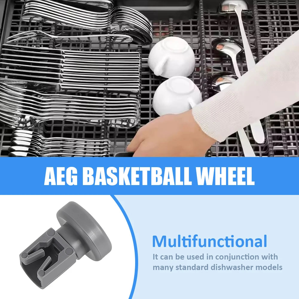 4-Pack Dishwasher Upper Basket Replacement Wheels