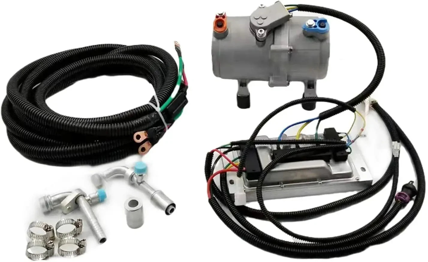 12V 24V With Control Panel Car Electric Air Conditioner A/C Air Conditioning Compressor For Truck Bus Automotive Boat Tractor