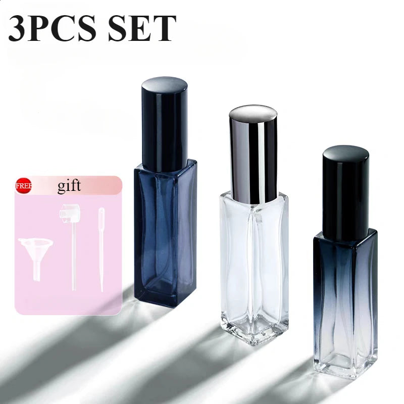 3PCS 10ml 20ml Perfume Spray Bottle Empty Glass Atomizer Travel Cosmetic Bottl Sample Vials Refillable Drop Shipping Wholesale
