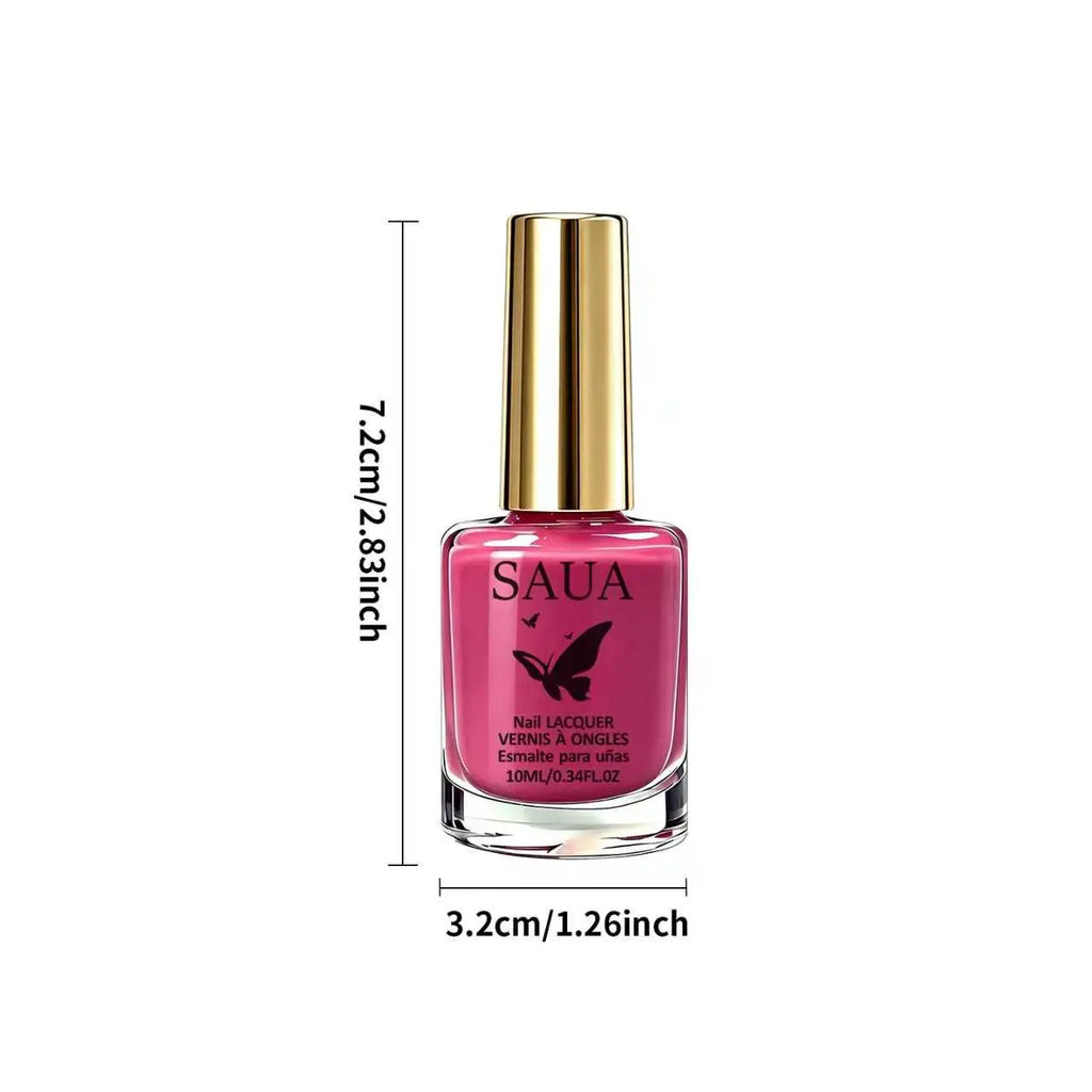 10ML Rose Red Nail Polish, Quick Dry, Long-Lasting High Gloss, Elegant, Suitable for Commute, Parties, Dates, Festivals.