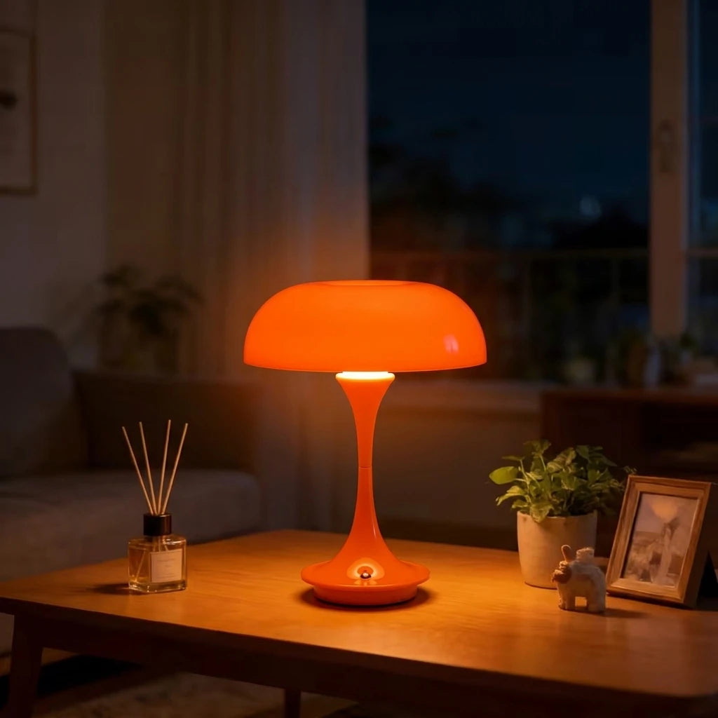 Mushroom Table Lamp Touch Control 3 Color Dimmable Unique Mushroom Lamp USB Charging LED Night  Lamp for Bedroom Office Bedside