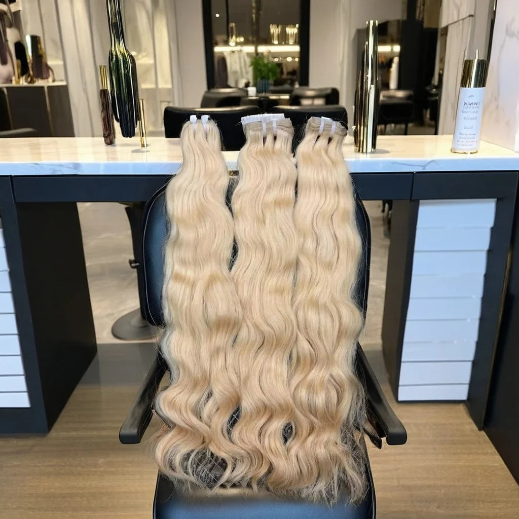 Indian Remy Hair Bundle 613 Blonde Cuticle Aligned Virgin Russian Hair for Salons