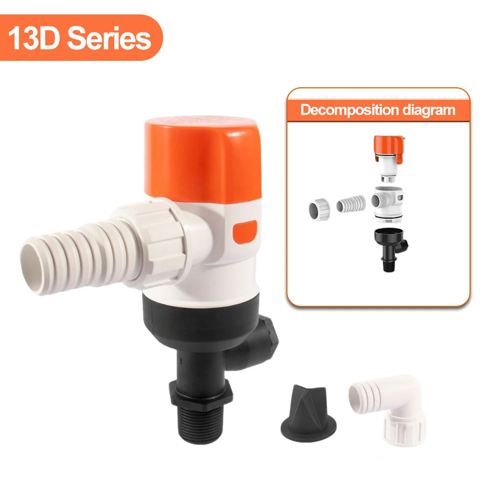 DC12V Yacht Aerator Bait Pump Livewell DC Submersible Pump for Lures, Sea Fishing, Boat Fishing, Etc.Boat Water Pump