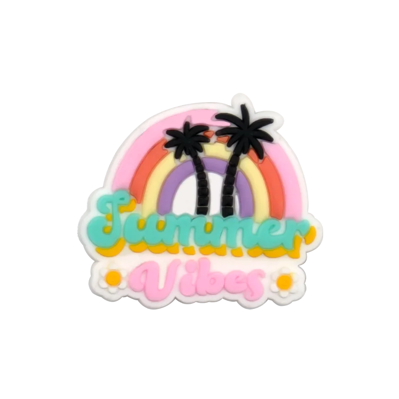 1/30PCS Shoe Charms New Hawaiian Style Flower Surf Board Shoe Accessories Pins for Clog Kawaii Women Men Cute Shoe Decoration