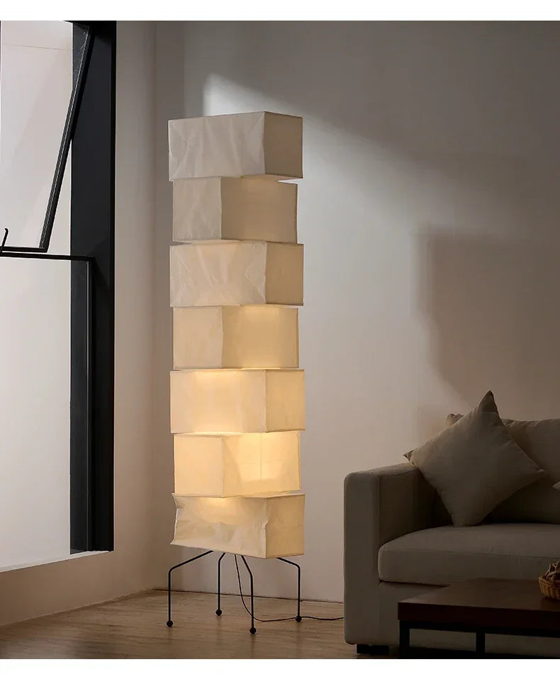 Akari Noguchi Lamp Yong Floor Lamp Japanese Designer LED Rice Paper Lantern Bedside Study Hotel Art Decor Standing Lamp