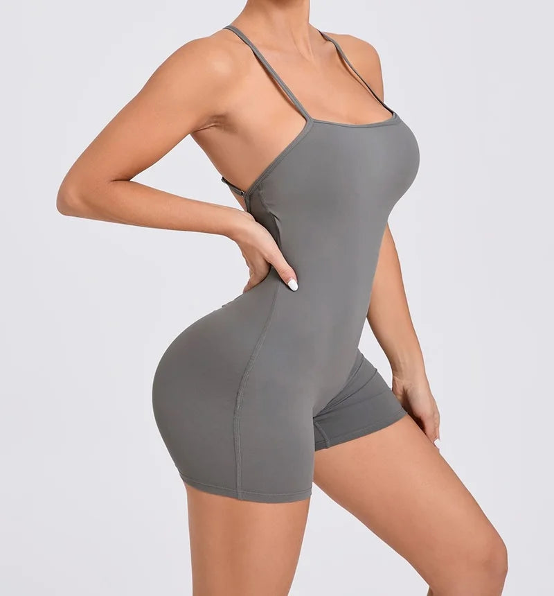Cloud Rise Yoga SEXY Sports Jumpsuit Women Gym Fitness Playsuit Training Rompers Female Workout Bodysuits Lady Backless Overalls