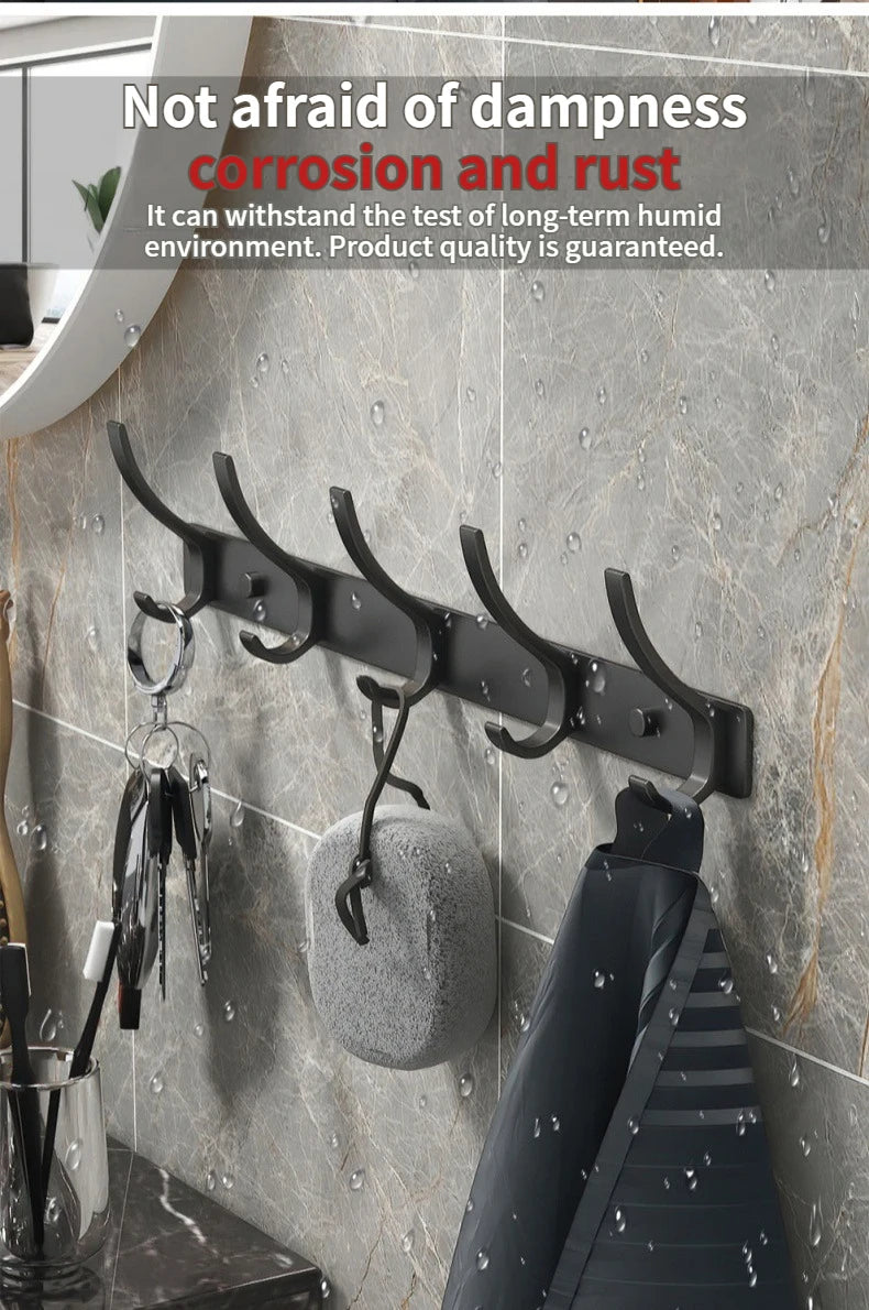 No Drill Door Behind Hook Storage Wall Hanging Clothes Hanger Coat Hook Punch-Free Hanger Bedroom Organizer Storage Kitchen Acce