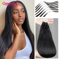 Feather Crochet Human Hair Extensions 16-26Inch Burmese Straight Hair Pre-Looped Invisible Pre-Separated Crochet Bulk Human Hair