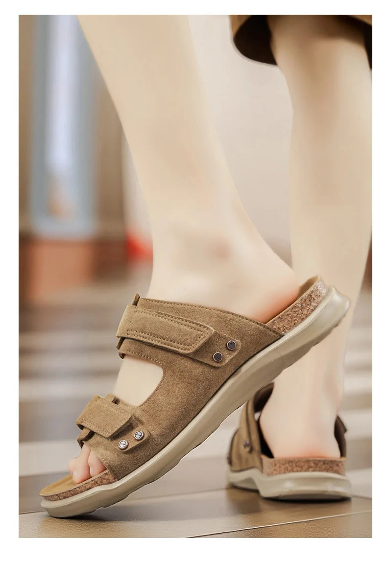 Sandals Breathable Soft Flat Shoes Men Slippers Breathable Casual Shoes for Men Beach Sandals Summer Fashion Shoes Luxury