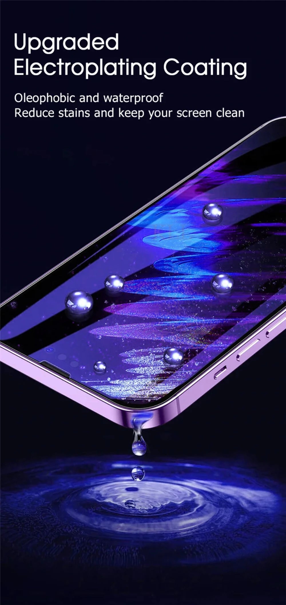 NNBILI 1-3 Pcs Anti Blue Light Privacy Tempered Glass For iPhone 15 16 14 13 17 Pro Max  Eye Protection Clear Screen Protector ﻿