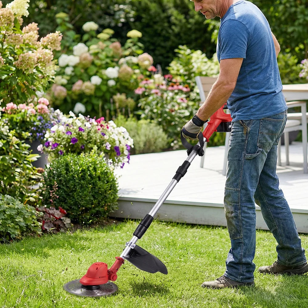 10Inch 4000W Brushless Electric Lawn Mower 36000RPM Grass Trimmer Length Adjustable Garden Tools For Makita 18V Battery Pins