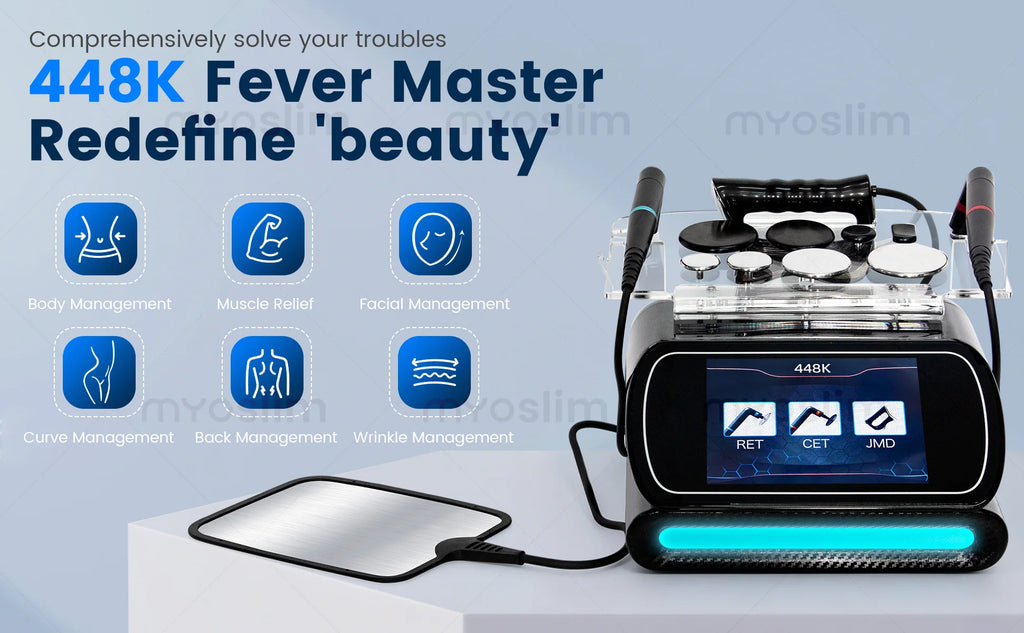 Latest Tecar 448k Body Slimming Machine Skin Tightening Smooth Wrinkles Face Equipment Massage Weight Lose Beauty Machine