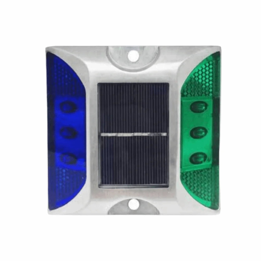 Solar Powered Solar Road Stud Light Outdoor Lighting Portable LED Ground Light Reflective Double Side Solar Energy Spike Lights