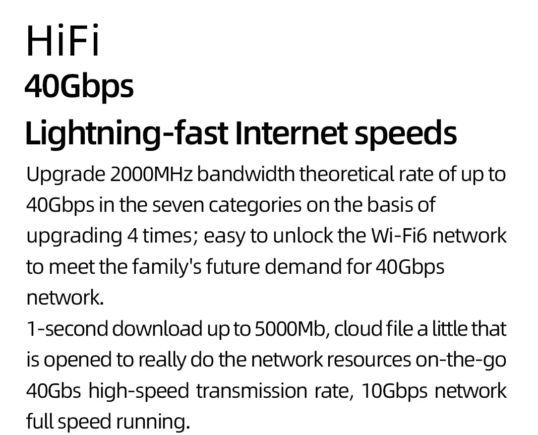 High Speed RJ45 Network Cable 7N OCC Silver Plated HiFi Cat8 Ethernet Cable 40Gbps Laptop Internet LAN Cable for PC Router