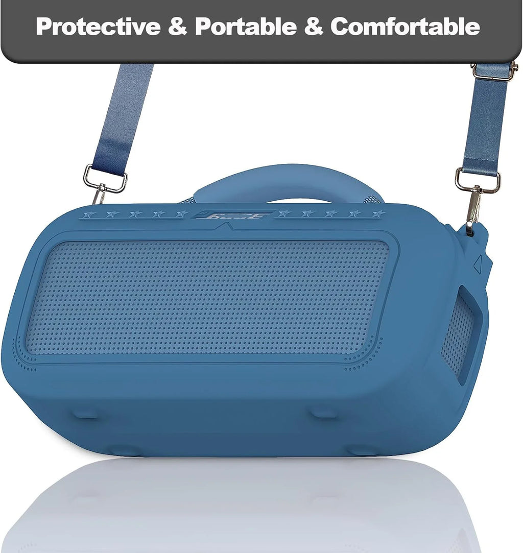Silicone Cover Case and Shoulder Strap for Bose SoundLink Max Portable Speaker Accessories(case only)