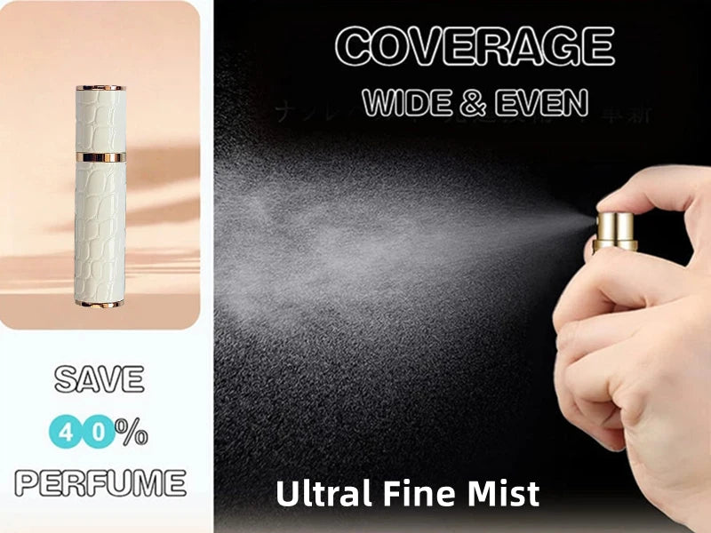 10ml Crocodile Luxury Leather Glass Perfume Spray Bottle Mini Refillable Perfume Atomizer Portable Empty Traveling Refill Bottle