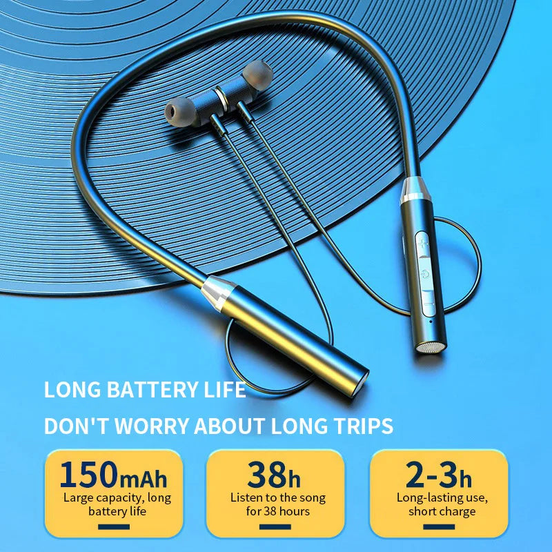 Wireless Bluetooth 5.0 Headphone Neckband Magnetic Earphones Sport Running Earbuds Waterproof Headset With Mic For iPhone Realme