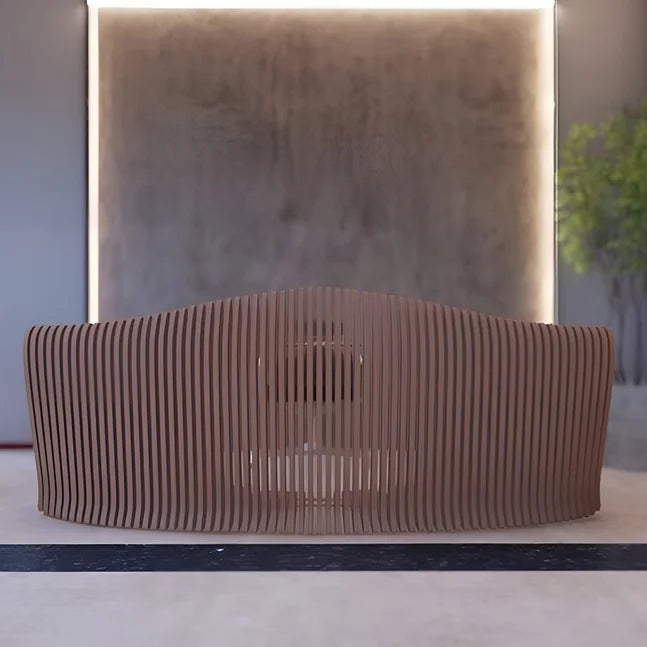 *Customized Reception Desk Modern Furniture Solid Wooden  Table Parametric Furniture  Parametric Furniture