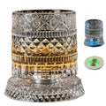 Luminous Rotating Whiskey Glass Elegant Whiskeys Cup Crystal Glass Drinkware for Parties for Cocktail Party Drinking Glass 1pcs