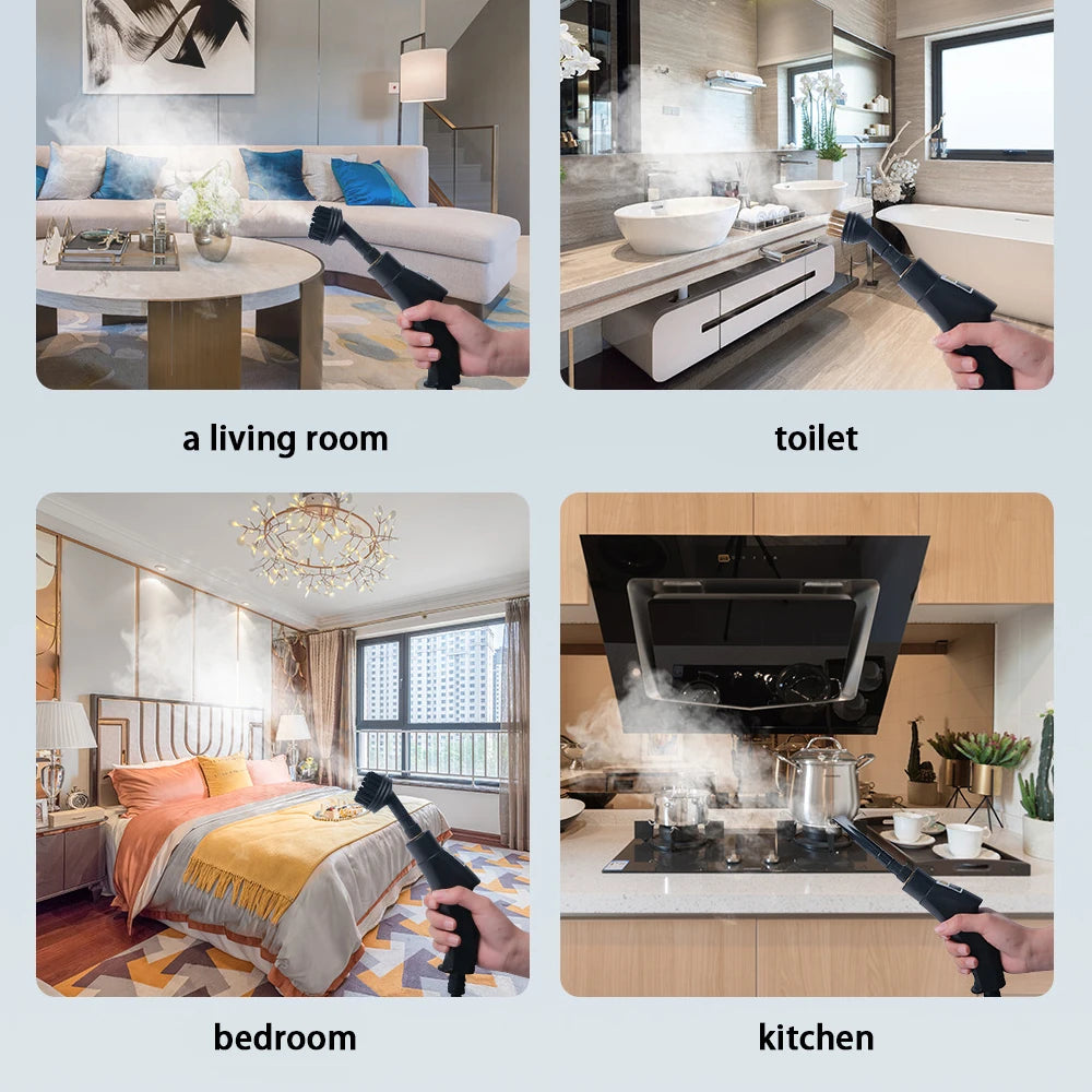 1500W Portable Steam Cleaner 110V Touch Screen Large Capacity Cleaning Machine For Mattress Sofa Carpet And Fabric Care
