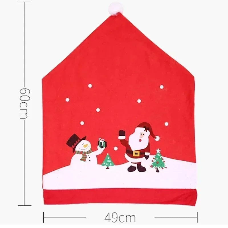 Christmas Chair Decoration Set Home Christmas Decoration Cartoon Chair Set Christmas Decoration Supplies christmas chair cover