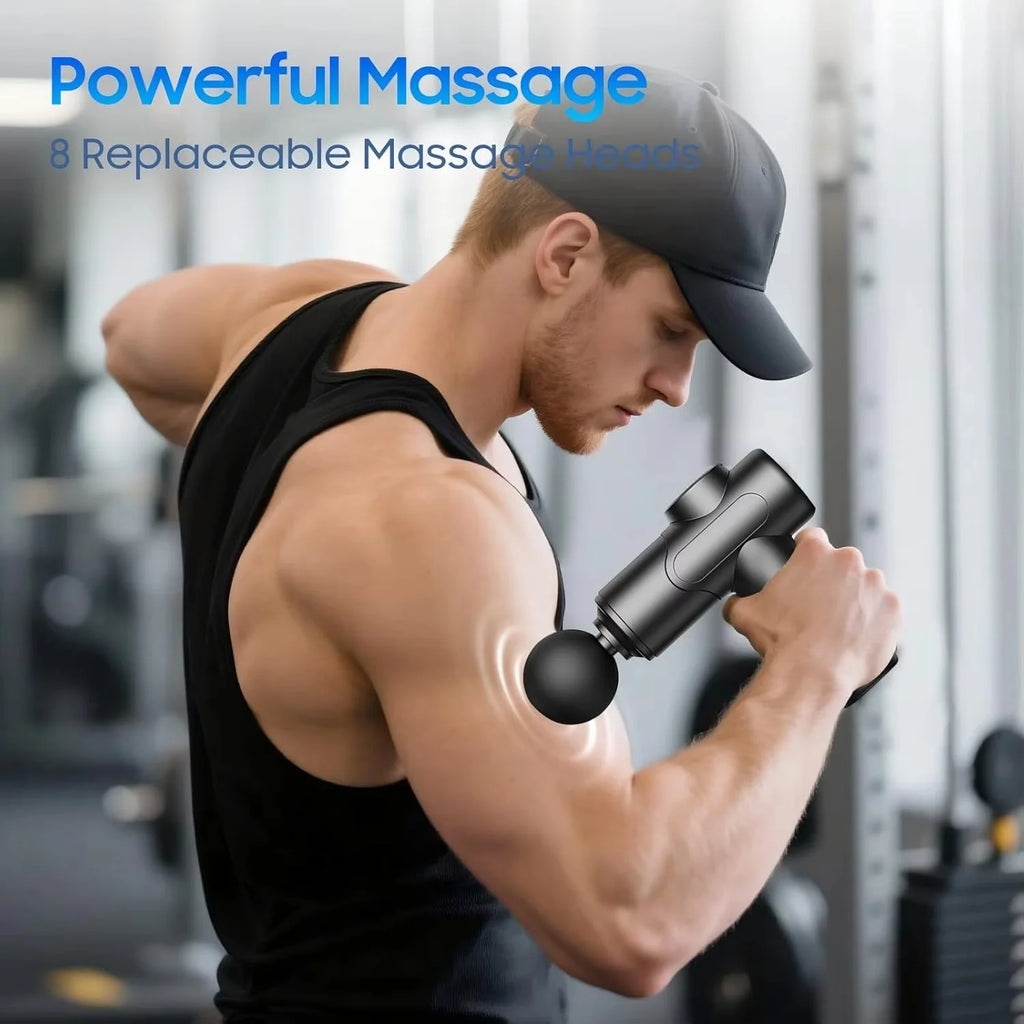 Professional Deep Tissue Massage Gun 6800RPM 10KG 6 Speeds 8 Heads Mini Portable Quiet Muscle Massager for Body Fitness Sports R