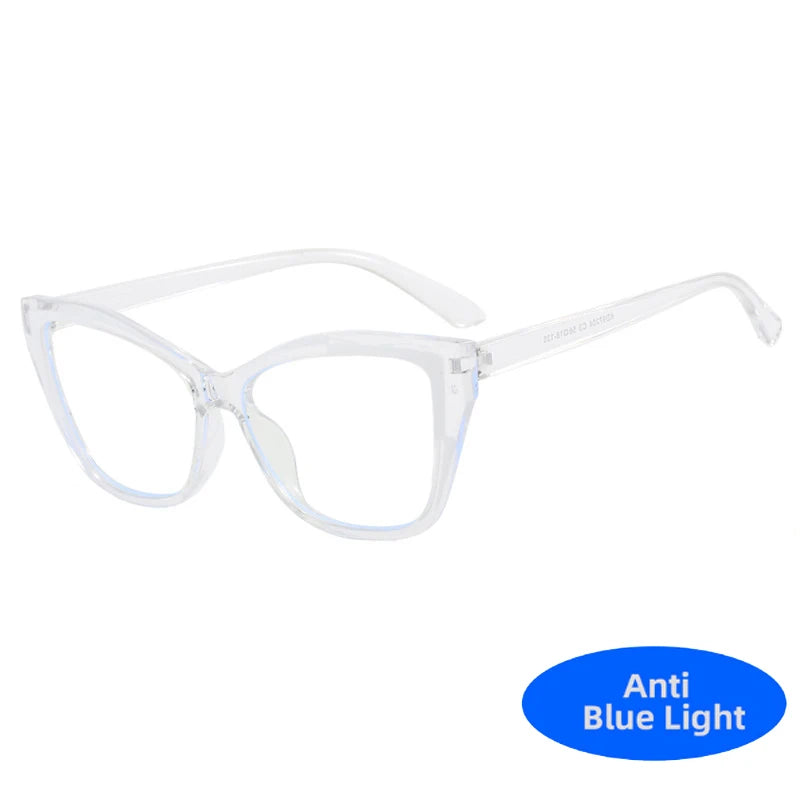 Fashion 2025 Trendy Big Cat Eye Optical Women's Glasses Designer Brand Men Computer Gaming Eye Protection Spectacle Lentes Оч