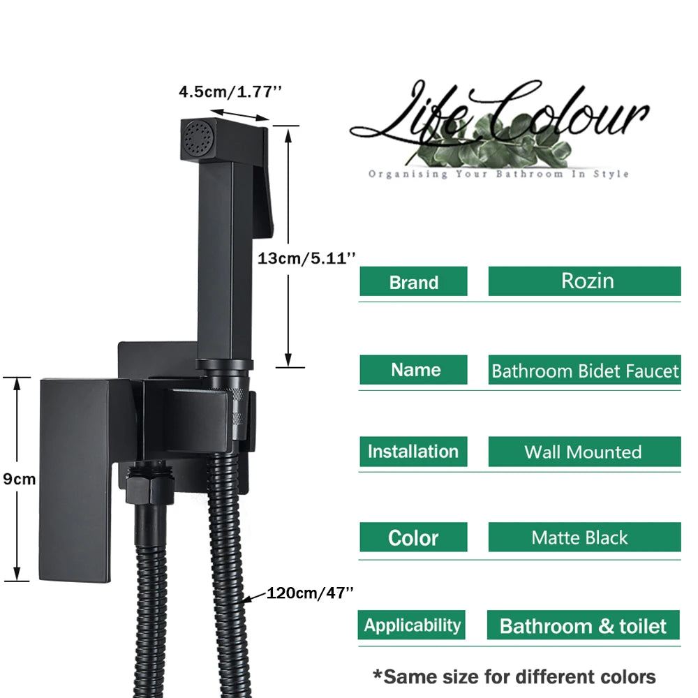 Rozin Chrome Bathroom Bidet Faucet For Shower Brass Toilet Clean High Pressure Tap Washer Muslim Ducha Higienica Mixer Crane