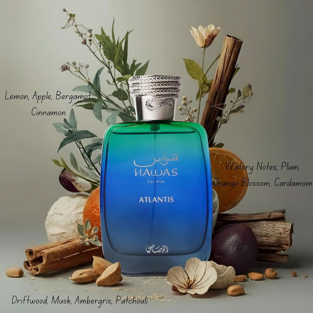 Hawas Ice for Men Eau De Parfum, 100ml(3.4 Oz), Premium Arabian Fragrance